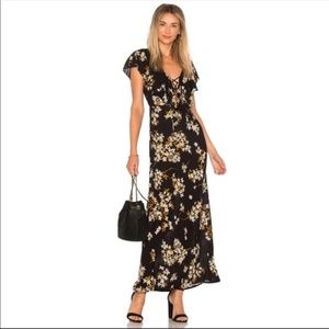 NWOT Amuse Society Floral Ruffle Sleeve Maxi